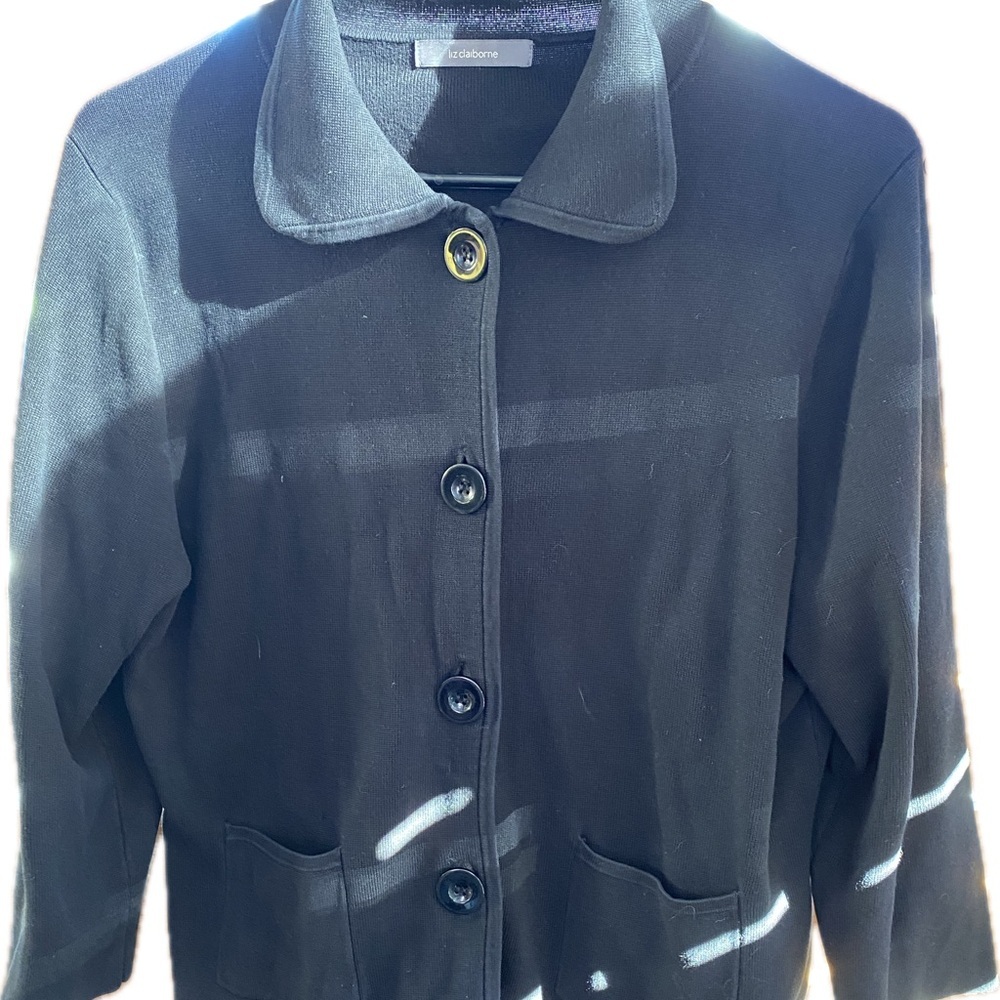 Liz Claiborne Black Button-Front blazer size M